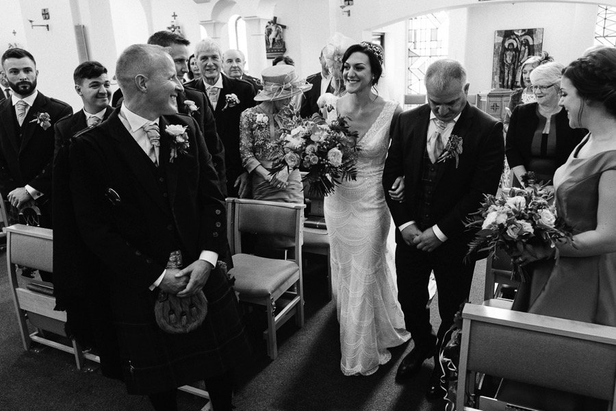 Bride walks down the Aisle St Albans Church chaddesden derby