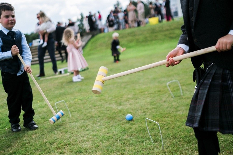 Wedding Garden Games at osmaston park in derbyshire