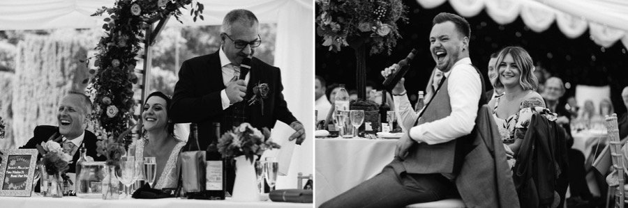 Wedding speeches at osmaston park wedding venue in derbyshire