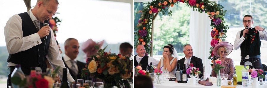 Wedding Speeches at osmaston park wedding venue in derbyshire
