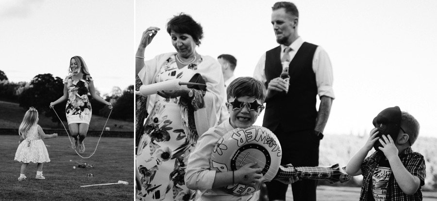 Guests at osmaston park wedding venue in derbyshire