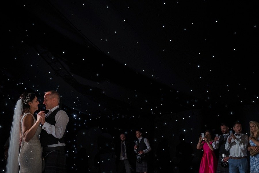 Bride and groom first dance at Osmaston Park Wedding