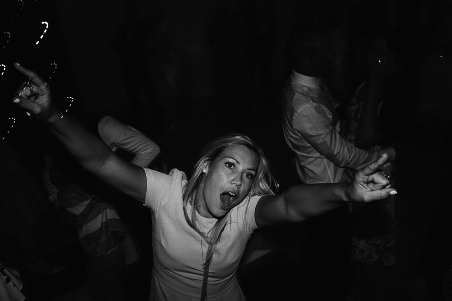 Guests dancing at osmaston park wedding venue in derbyshire