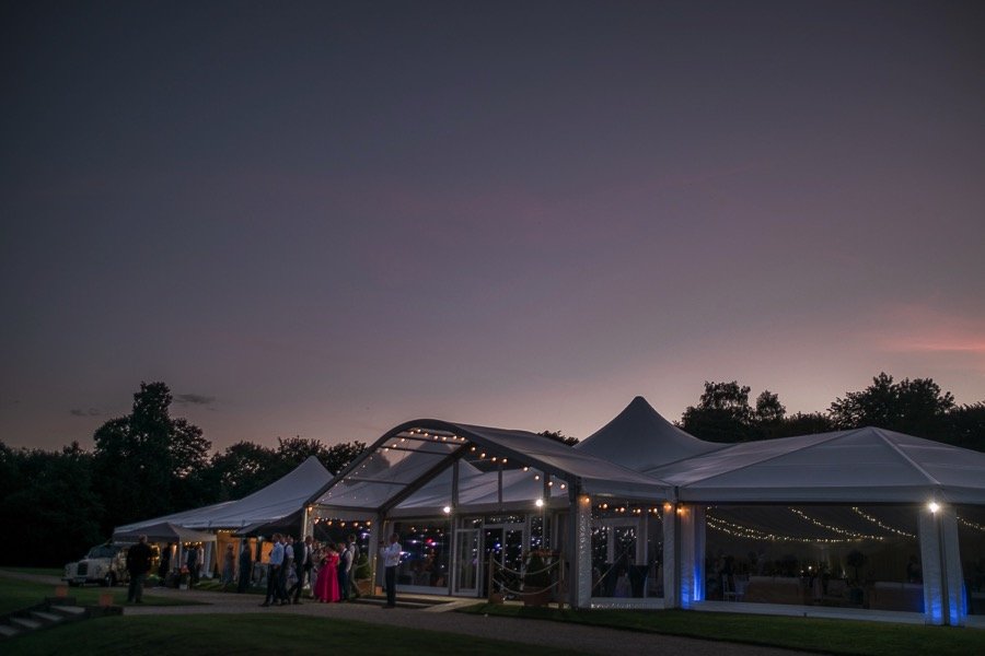 Osmaston Park Wedding Marquee at Sunset