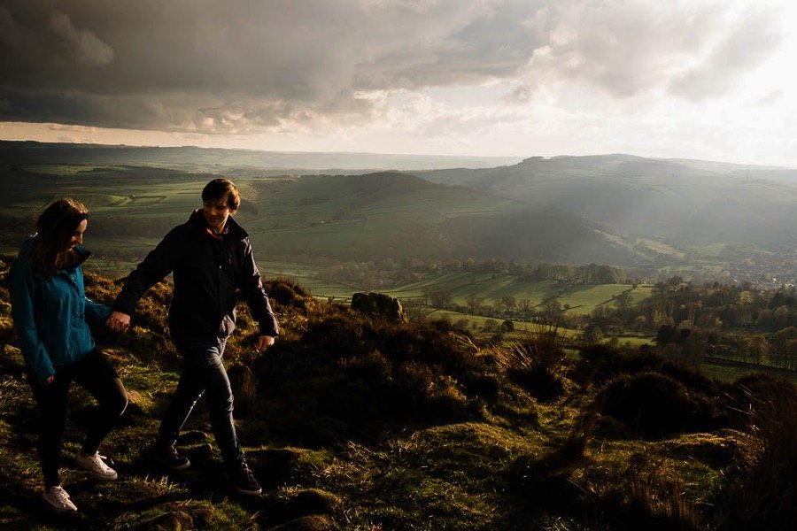 Curbar Edge Derbyshire Engagement Shoot0010