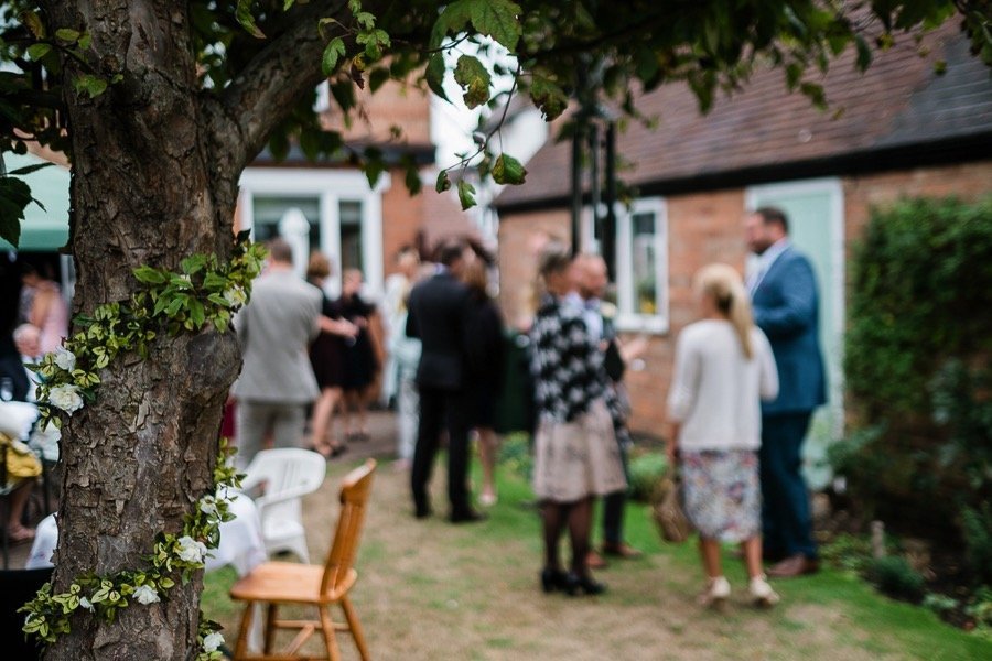 Garden party wedding reception