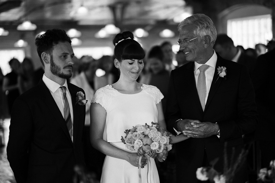 A documentary wedding moment