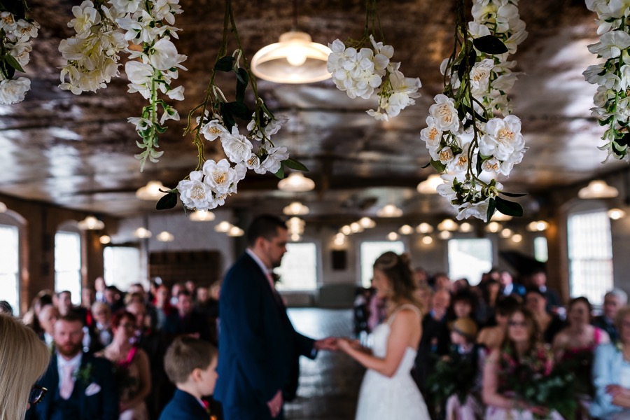 Wedding ceremony at The West Mill Derby Wedding ceremony at The West Mill Derby
