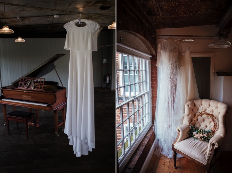 Wedding dresses at The West Mill Exclusive Use Wedding Venue Derby Wedding dresses at The West Mill Exclusive Use Wedding Venue Derby