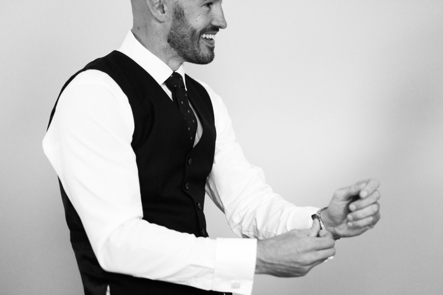 Eyam Hall Wedding Photographer 3 Groom getting ready