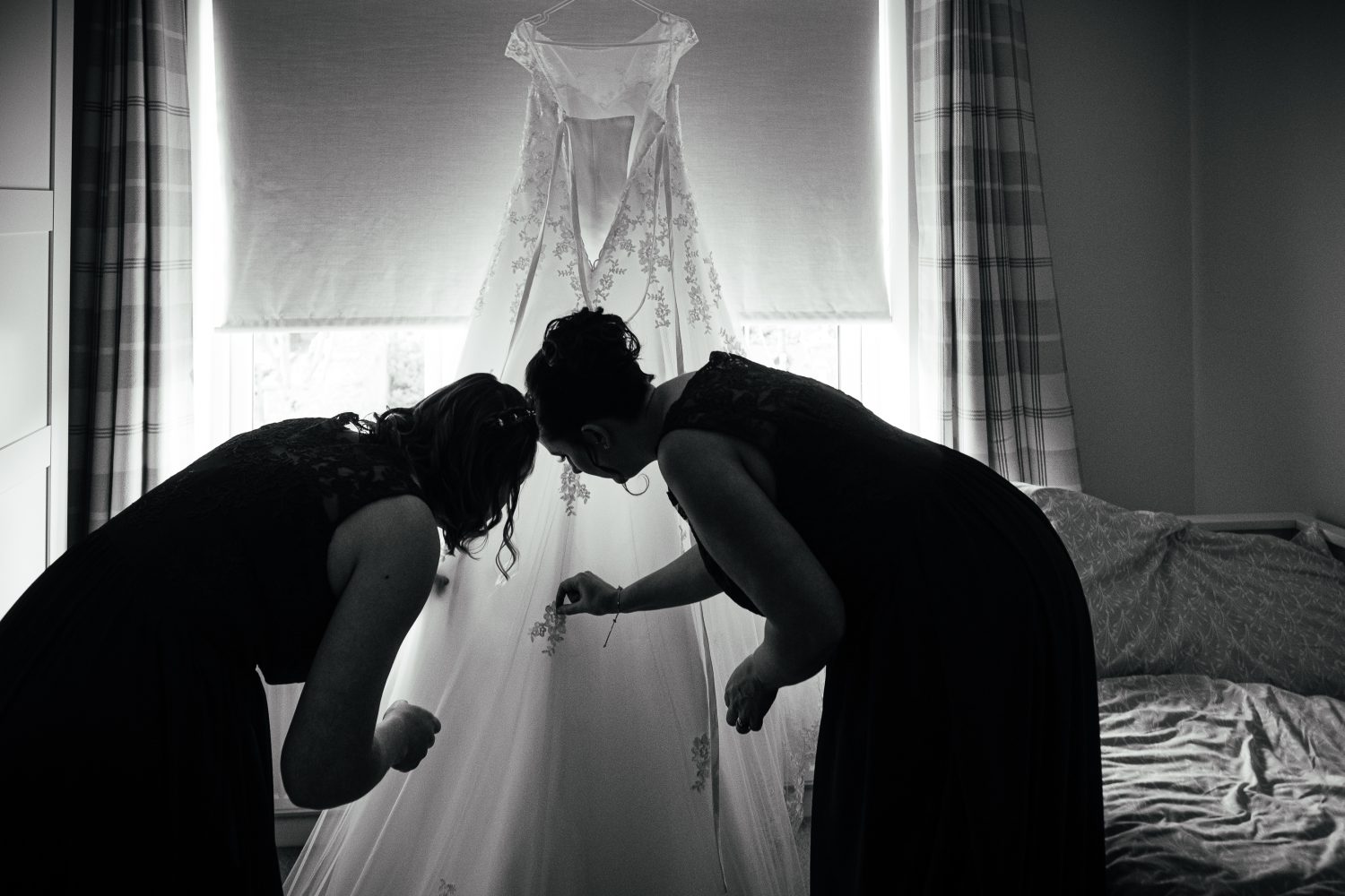 Bridesmaids getting ready