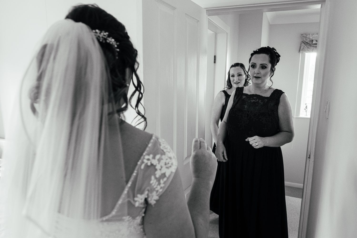 Bridesmaids getting ready