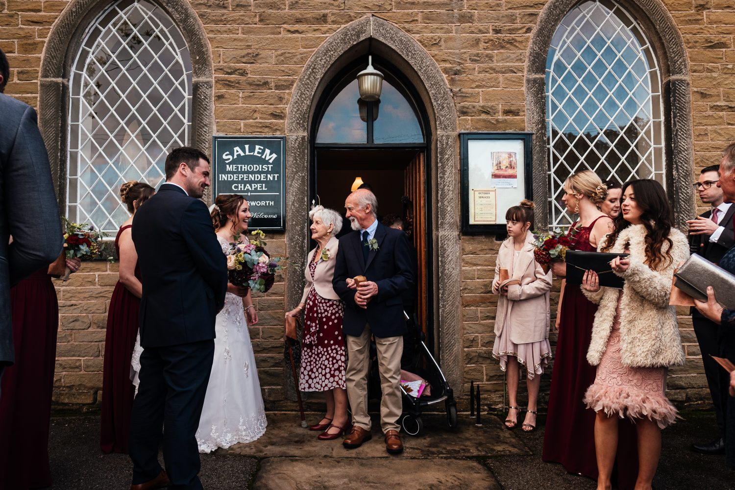 Guests outside Salem Chapel Wingerworth
