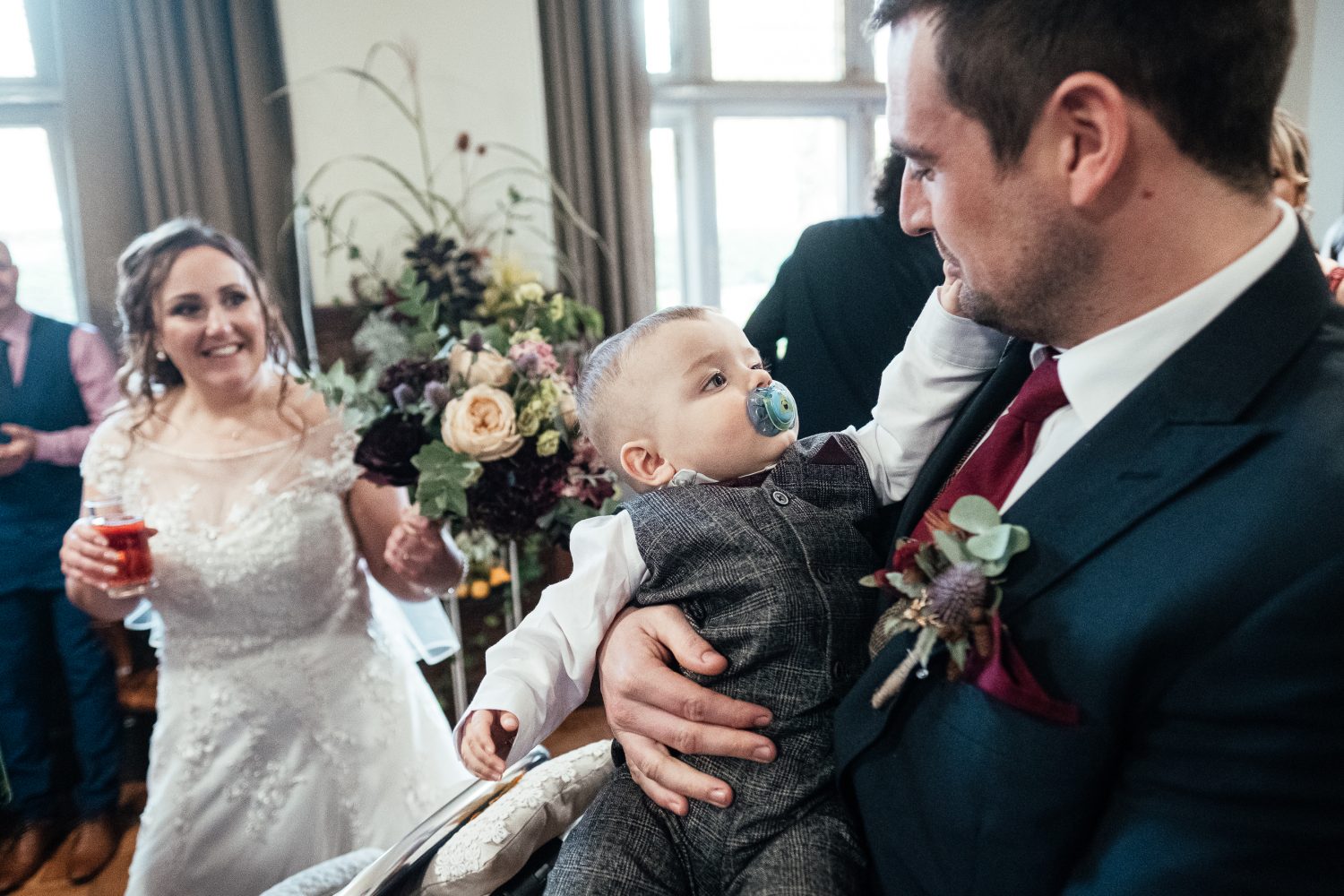 Groom with baby