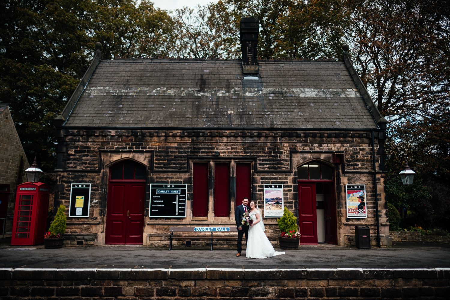 Darley dale train station wedding photography