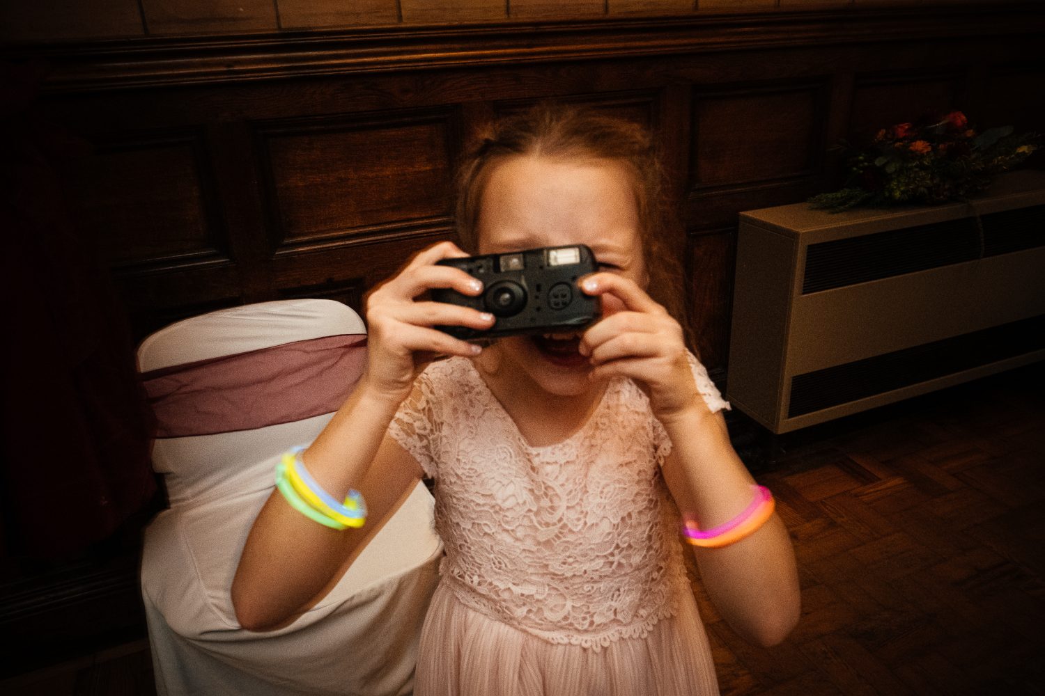 Little girl with camera