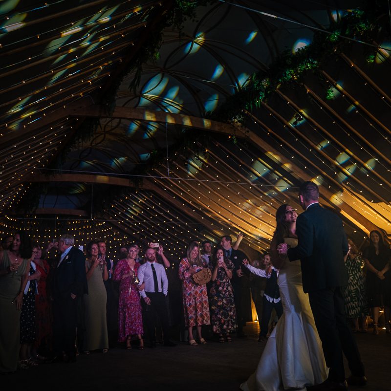 Bride and Groom First Dance at Thorpe Gardens Wedding Reception