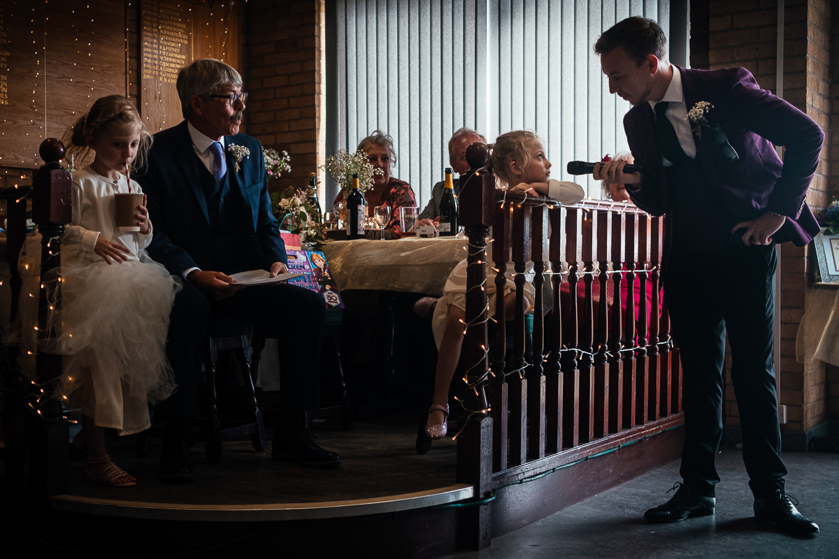 Best Man giving speech at Rugby Club Wedding