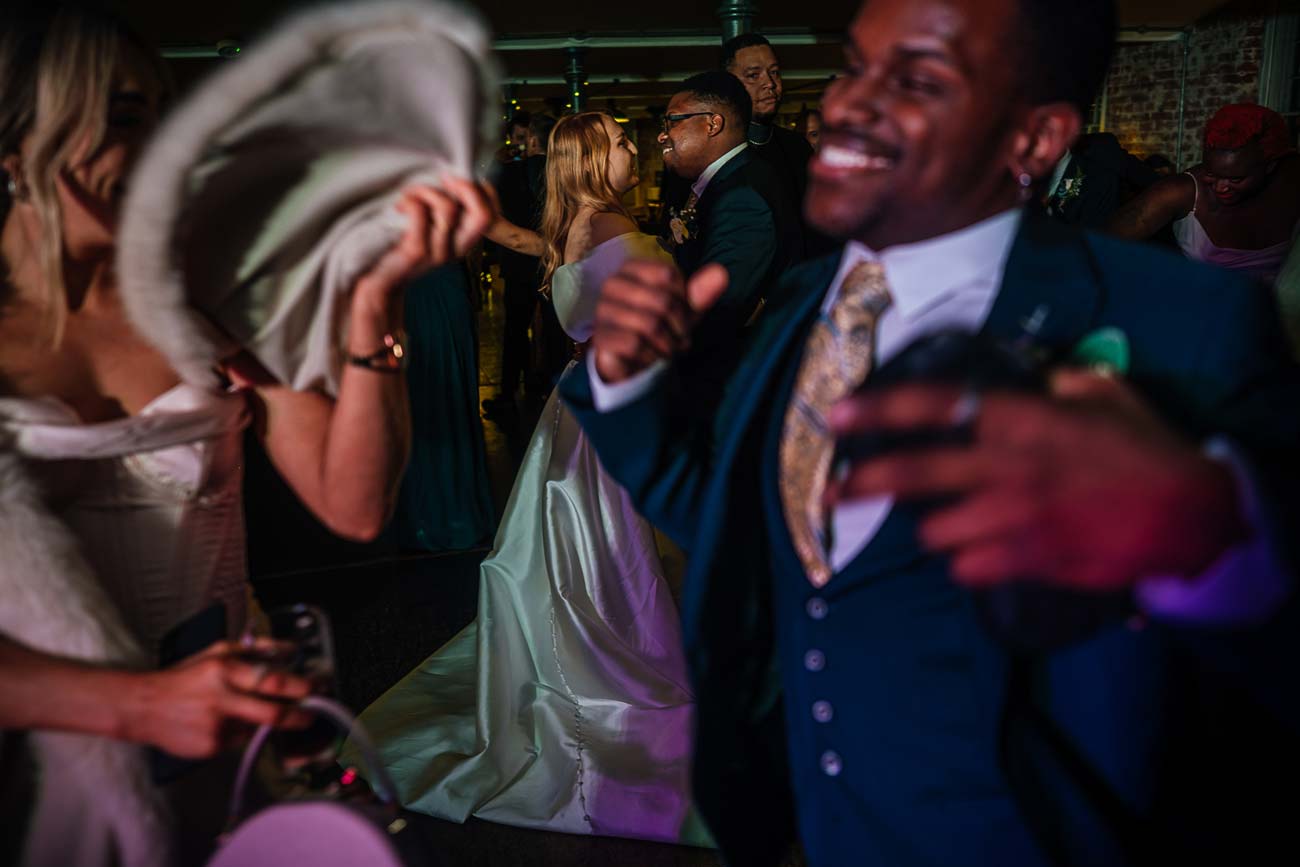 Bride and groom first dance at the west mill exclusive use wedding venue