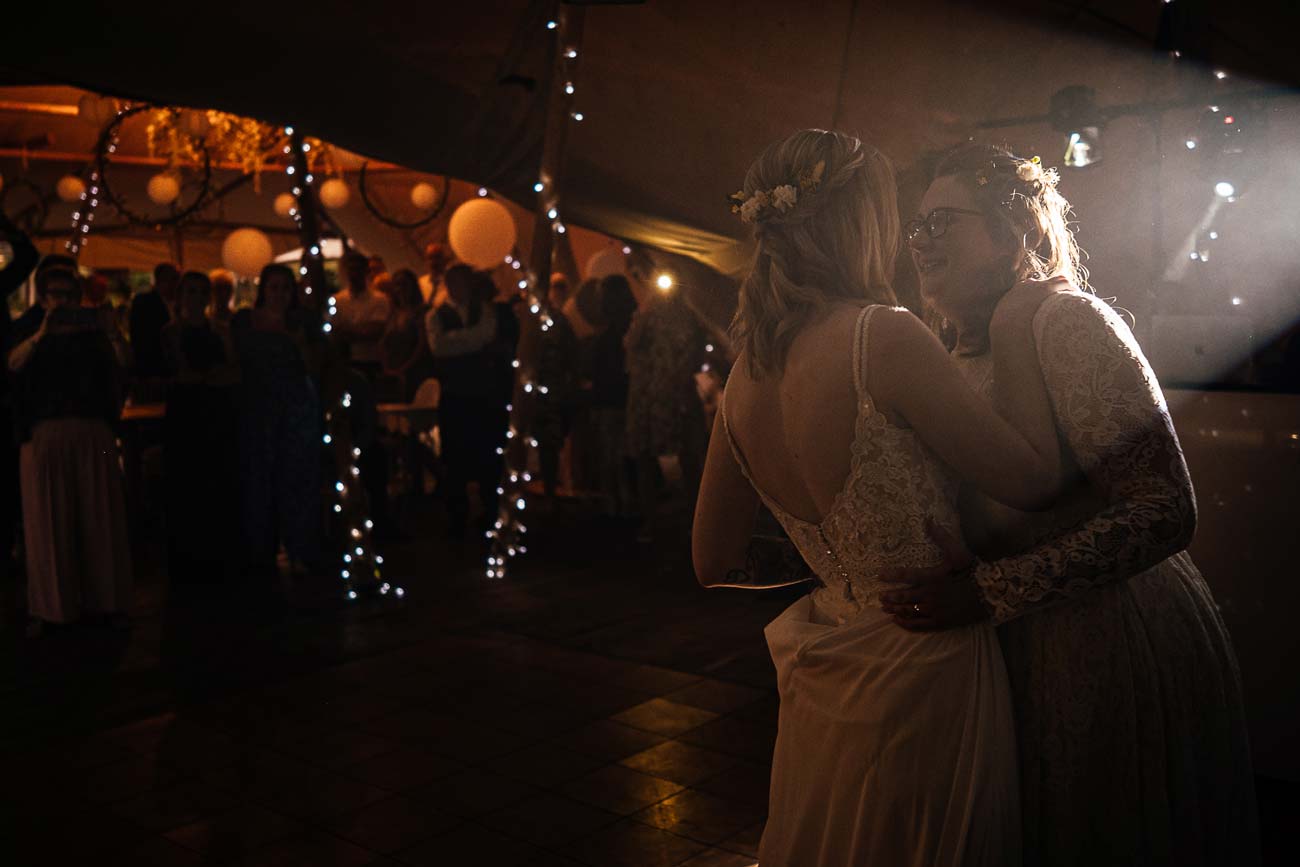 Brides first dance at Bridge House Barn