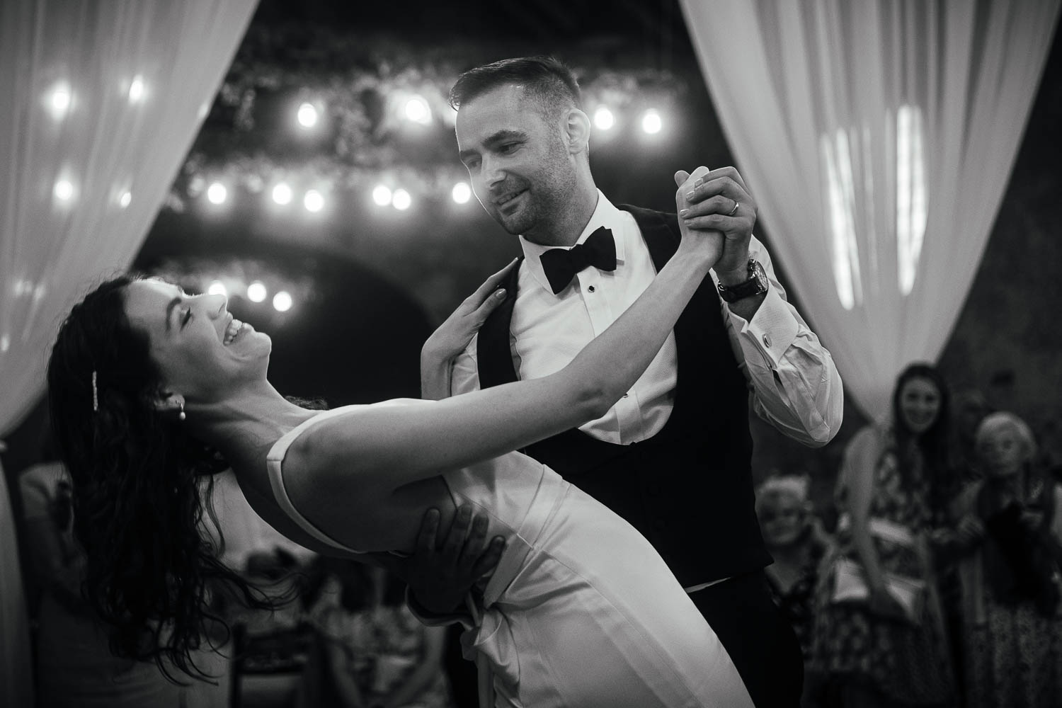 Bride and Groom First Dance at Calke Abbey Riding School Wedding