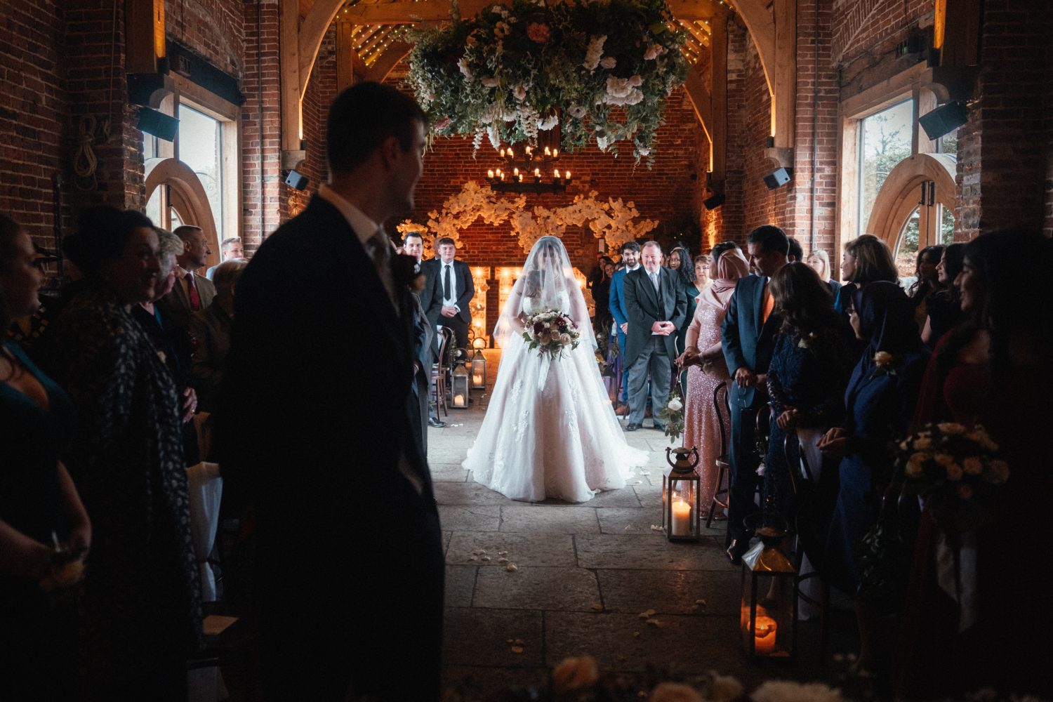 Bride Walks Down The Aisle at Hazel Gap Barn Bride Walks Down The Aisle at Hazel Gap Barn