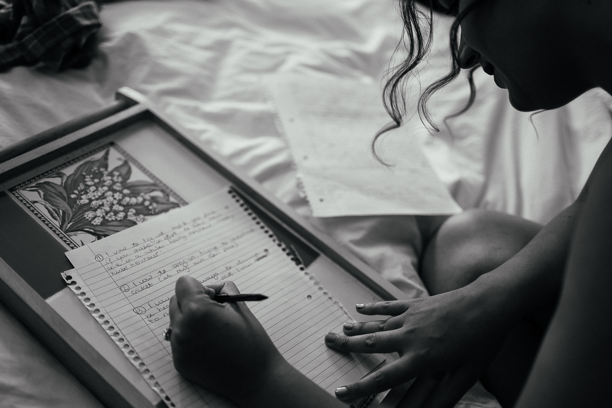 The Ultimate Derbyshire Garden Wedding? 4 Bride writing her vows