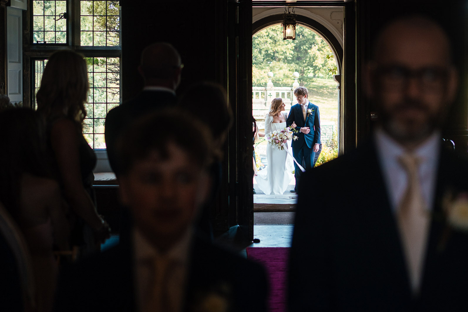 How Much Wedding Photography Do You Actually Need? 9 Bride Arrives at Tissington Hall Documentary Wedding Photographer Derby